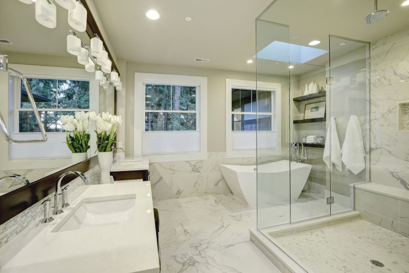 Spacious Walk-In Shower with Glass Doors